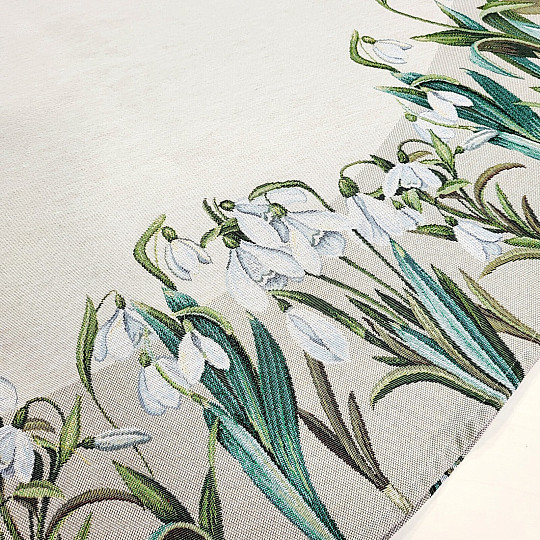 Kerek gobelin terítő HÓPEHELYEK