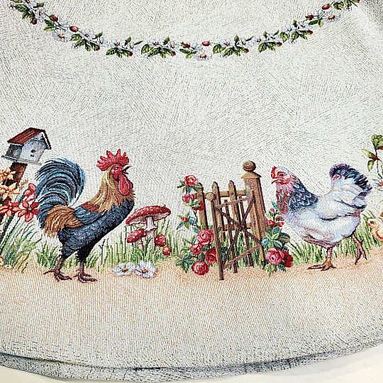 Kerek gobelin terítő ROCK BY THE FENCE