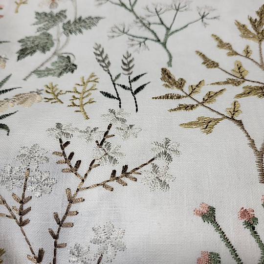 Hímzett sál GYÖMBÉR FEHÉR