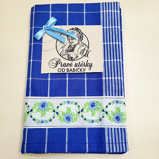 NAGYMAMI KÉK TÖRÖLKÖZŐ VIRÁGOKKAL