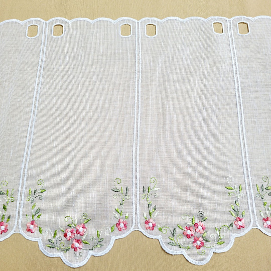 Ólomüveg függöny RÓZSASZÍN VIRÁGOK