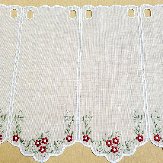 Ólomüveg függöny VIRÁGOK PIROS