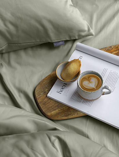 Szatén párnahuzat - zsálya 32