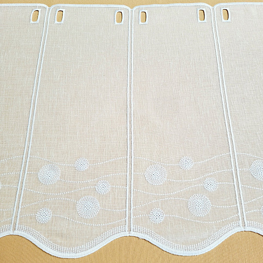 Függöny ólomüveghez GERSTER 11857 kerekek fehér