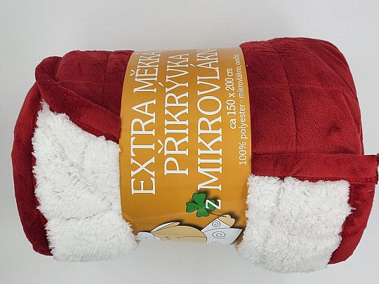 mikroszálas takaró EXTRA SOFT SHEEP varrás BORDÓ
