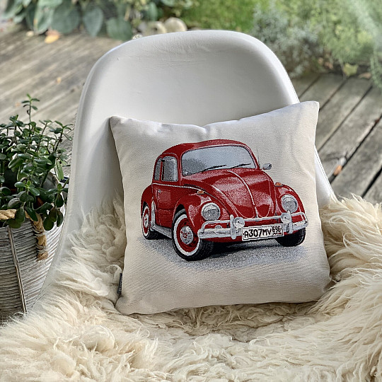 Gobelin párnahuzat VW BEETLE RED