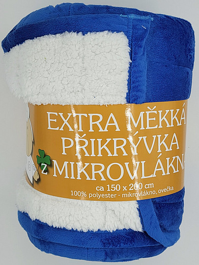 mikroszálas takaró EXTRA SOFT SHEEP kék színű