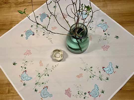 Hímzett terítők és kendők HEN kék