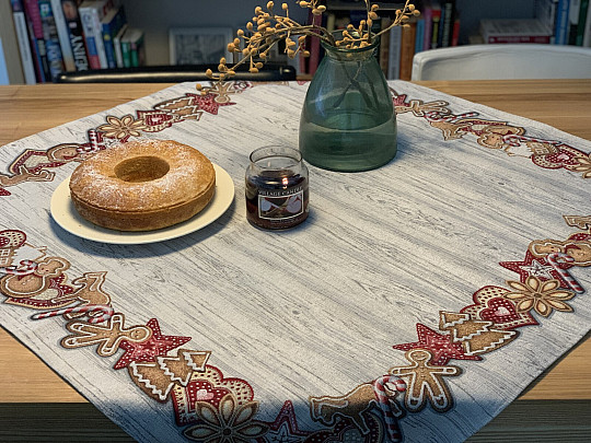 Gobelin terítő és sál KARÁCSONYI MÉZESKALÁCS