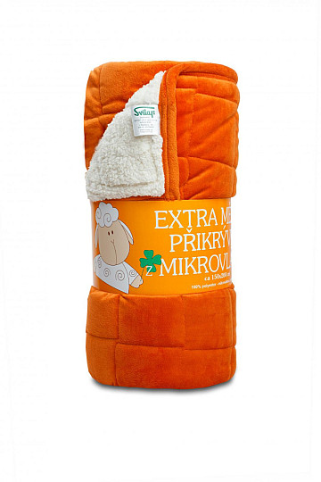 mikroszálas takaró EXTRA SOFT SHEEP varrás narancssárga