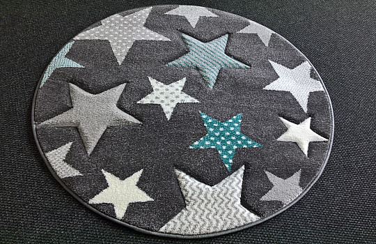 Gyerek kerek szőnyeg PASTEL Stars