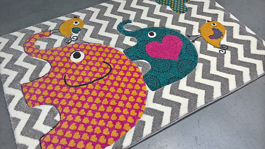 Gyerek darab szőnyeg PASTEL Elephants