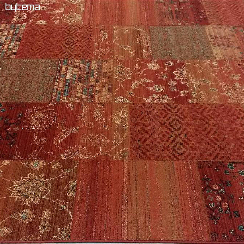 Luxus gyapjúszőnyegek ROYAL PATCHWORK piros