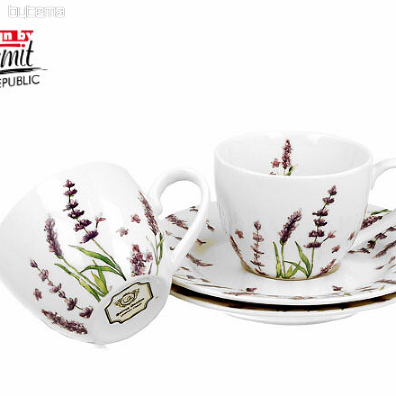 Porcelán eszpresszó bögrék szett 2 db Lavender E šapo