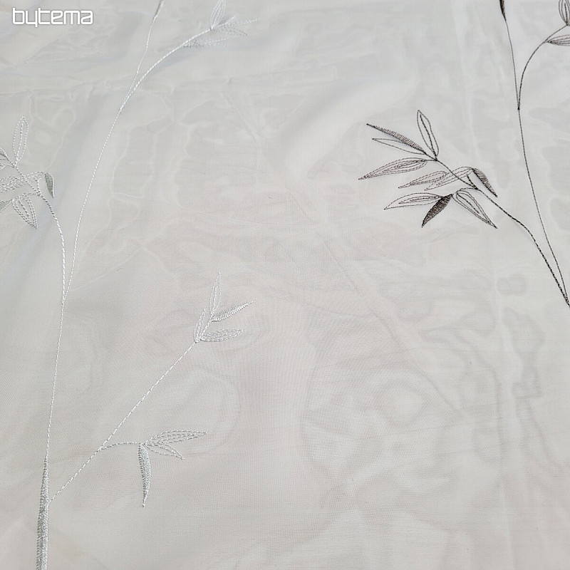 Luxus hímzett függöny GERSTER 11757 fehér