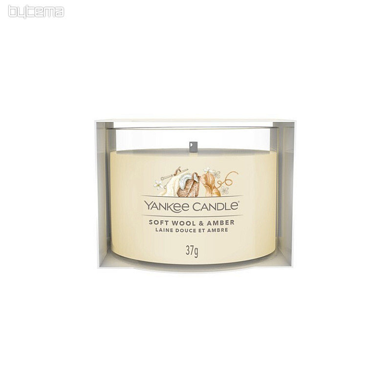 gyertya YANKEE CANDLE illat SOFT WOOL és ANBER ÜVEGBEN 37g