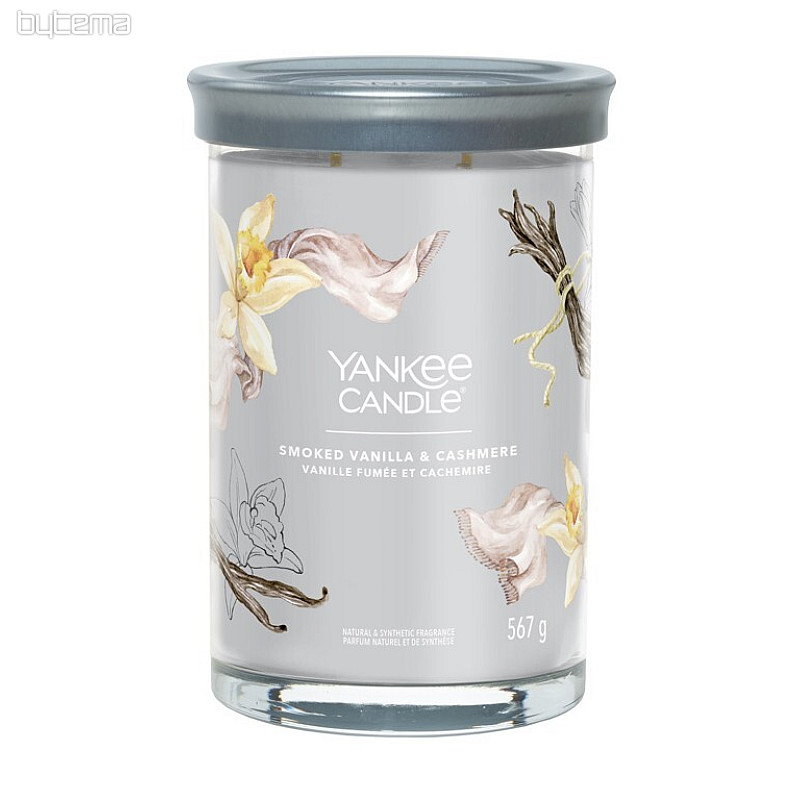 gyertya YANKEE CANDLE illat SOKED VANILLA és CASHMERE TUMBER LARGE