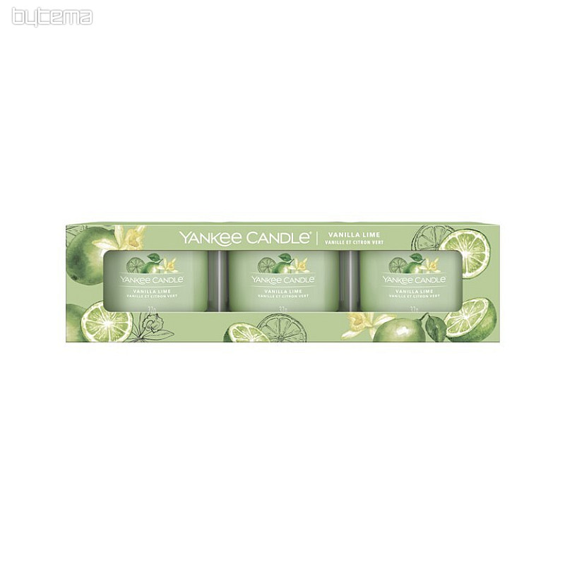 gyertya YANKEE CANDLE illat VANILLA LIME SZETT 3 db