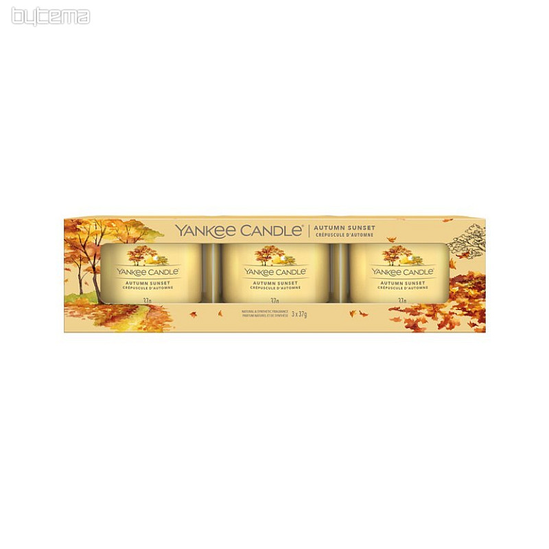 gyertya YANKEE GYERTYA illat AUTUMN SUNSET 3 db-os SZETT