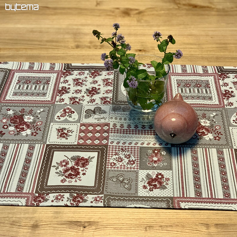 Abrosz és kendő TOSCANA VALERY PATCHWORK bordó