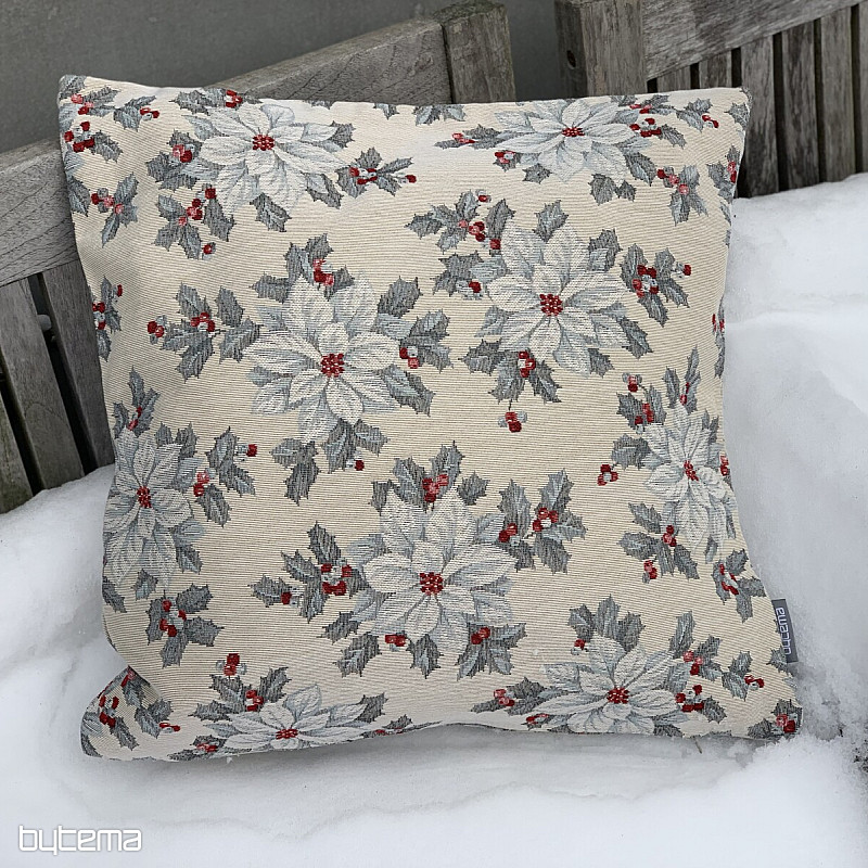 Karácsonyi kárpitborító KARÁCSONYI CSILLAG ezüst