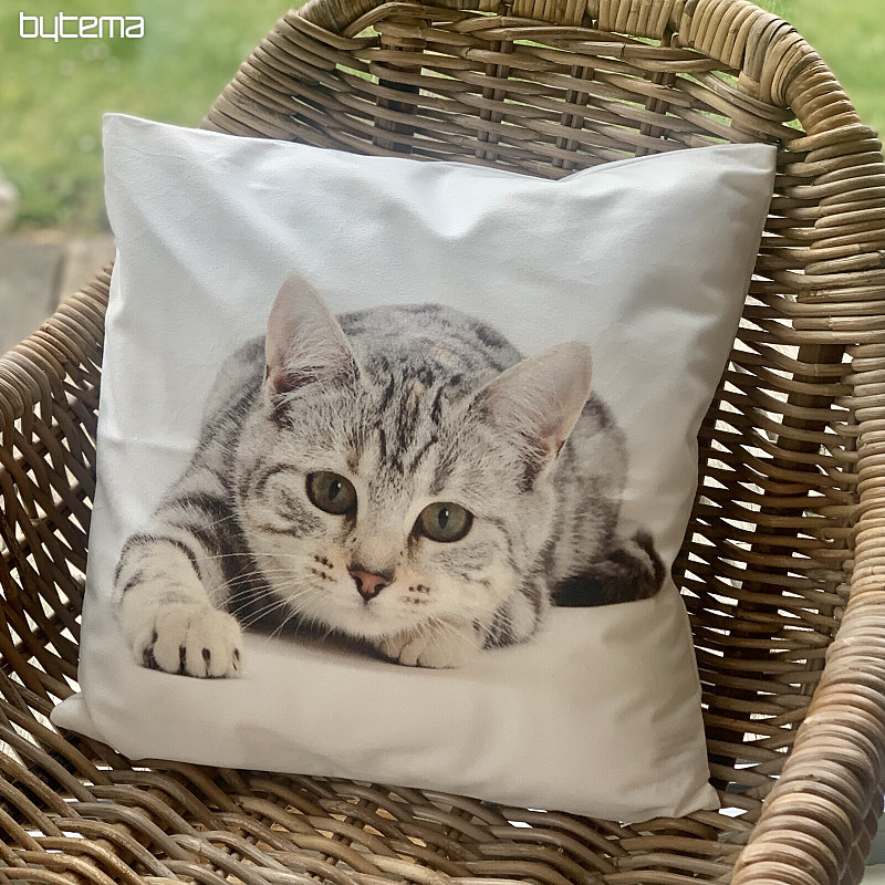 Dekoratív párnahuzat FEKEZDŐ CAT