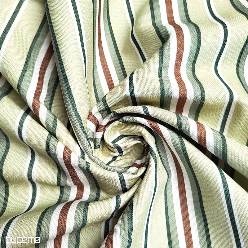 Dekoratív szövet GREEN STRIPES