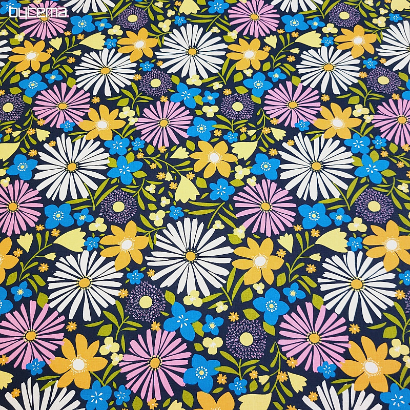 Pamut szövet DAISIES