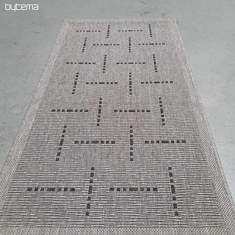 Szőnyegbouclé FLOORLUX 20008 vonalak ezüst-fekete