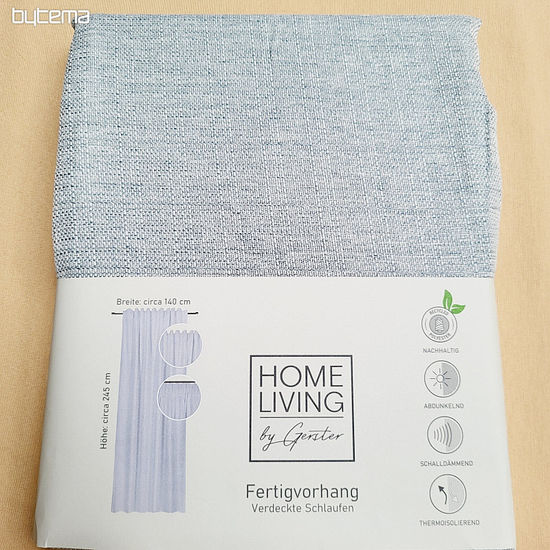 Luxus, kész függöny HOME LIVING szürke-kék