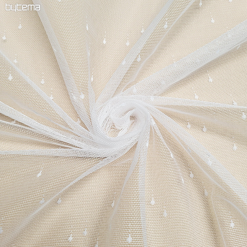 Jacquard függöny DROP fehér