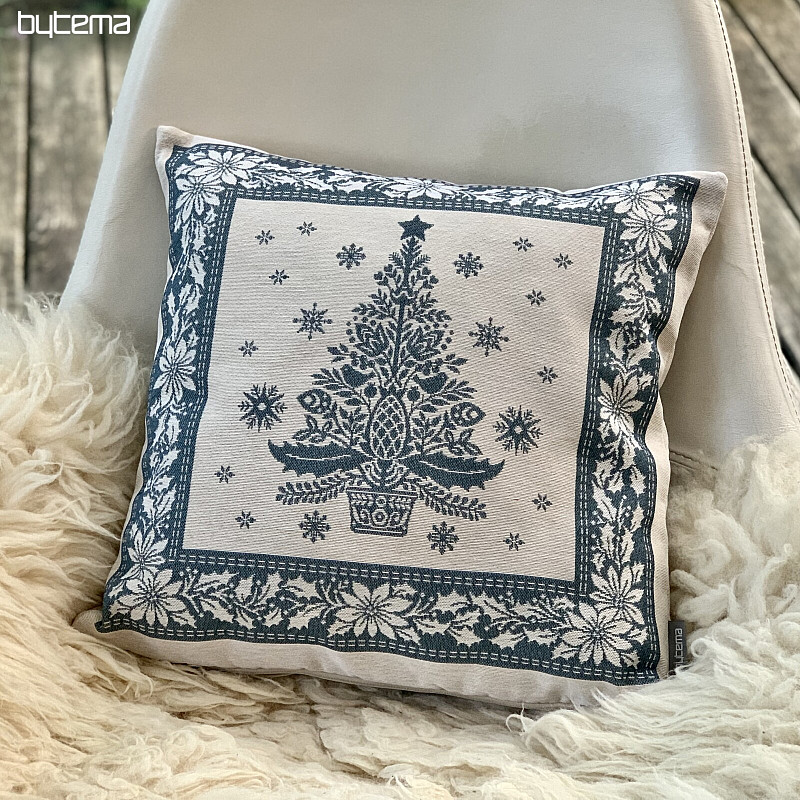 Karácsonyi gobelinhuzat FOLK CHRISTMAS 3 kék