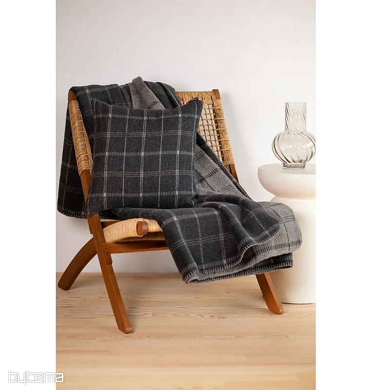 Takaró DF SAVONA KOCKÁS SÖTÉTSZÜRKE