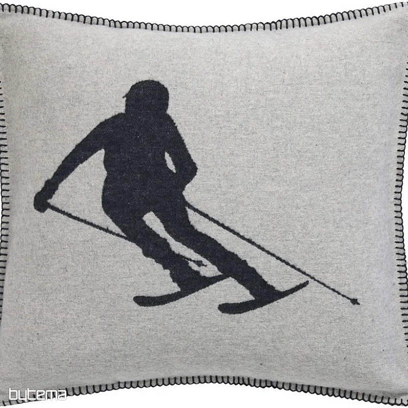 Dekoratív huzat DF LUCA SKIER GREY