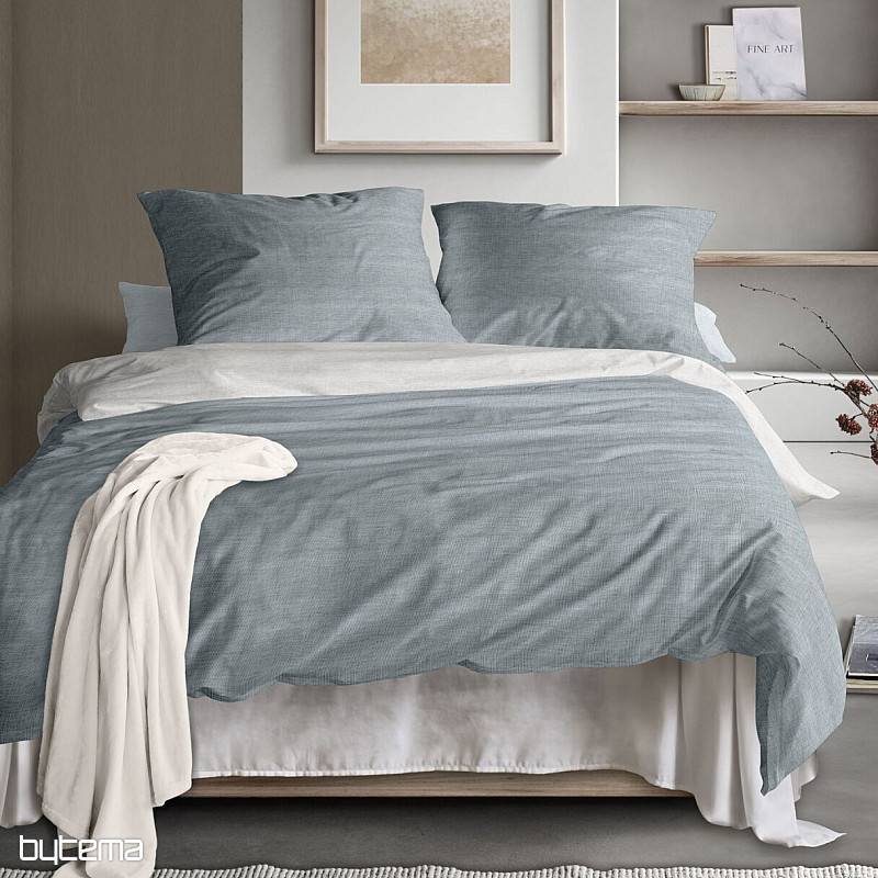 IRISETTE luxus pamutszatén WAVE 8557-20 KÉK