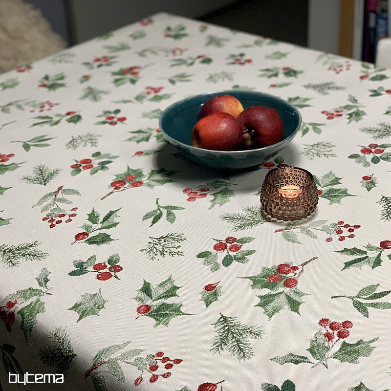 Karácsonyi terítő és sál HOLLY GREEN