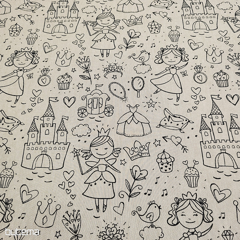 HERCEGNŐ festmény szövet egy sima háttér előtt