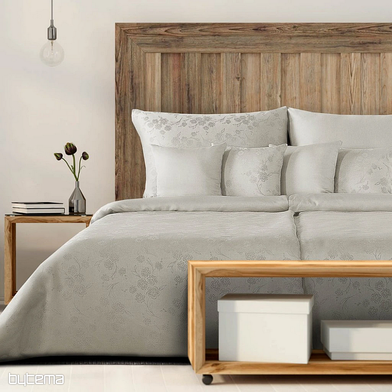 LENNY ÁGYNEMŰVEK natúr virágmintás lenvászon