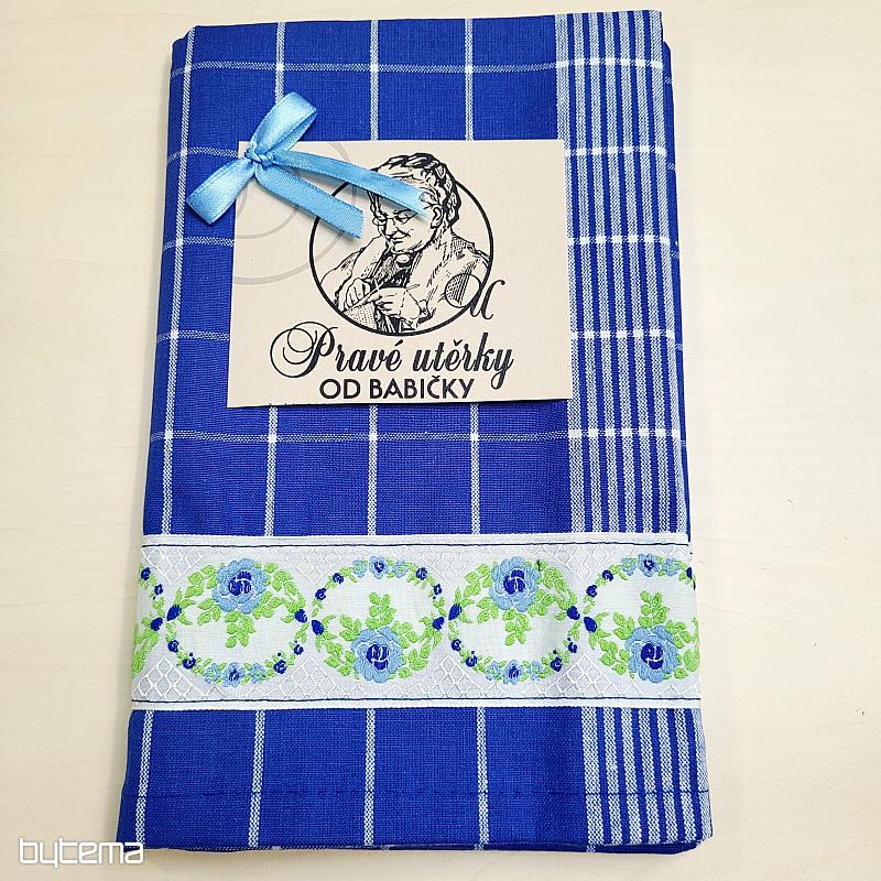 NAGYMAMI KÉK TÖRÖLKÖZŐ VIRÁGOKKAL