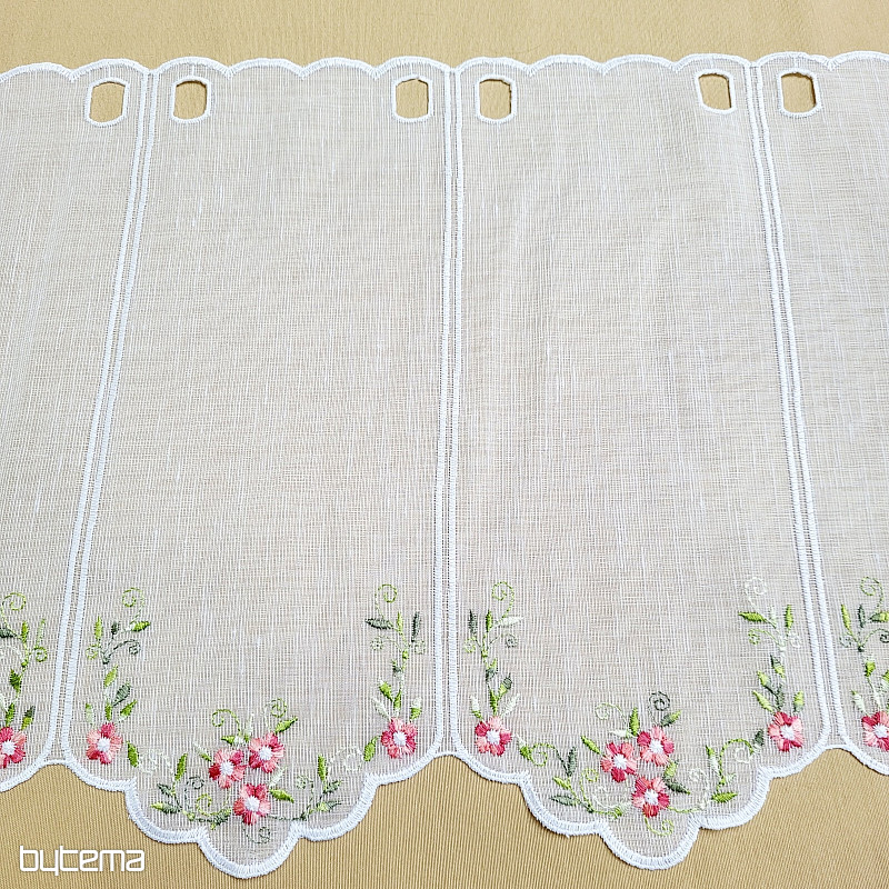 Ólomüveg függöny RÓZSASZÍN VIRÁGOK