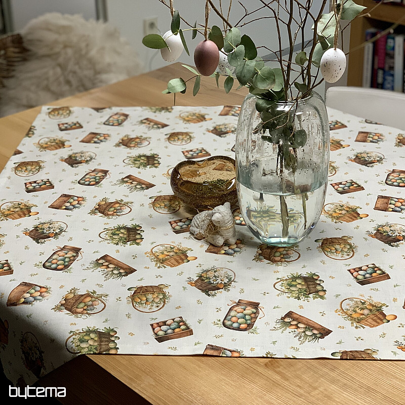 Húsvéti terítő és sál SZÍNES TOJÁSOK