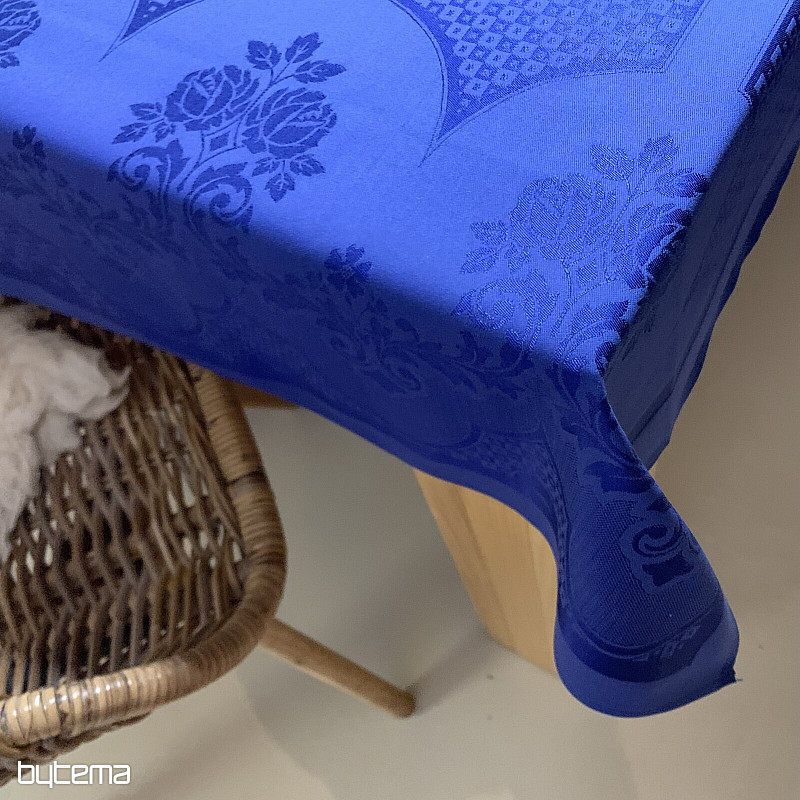 Asztalterítő DAMASZK sötétkék 140 x 220