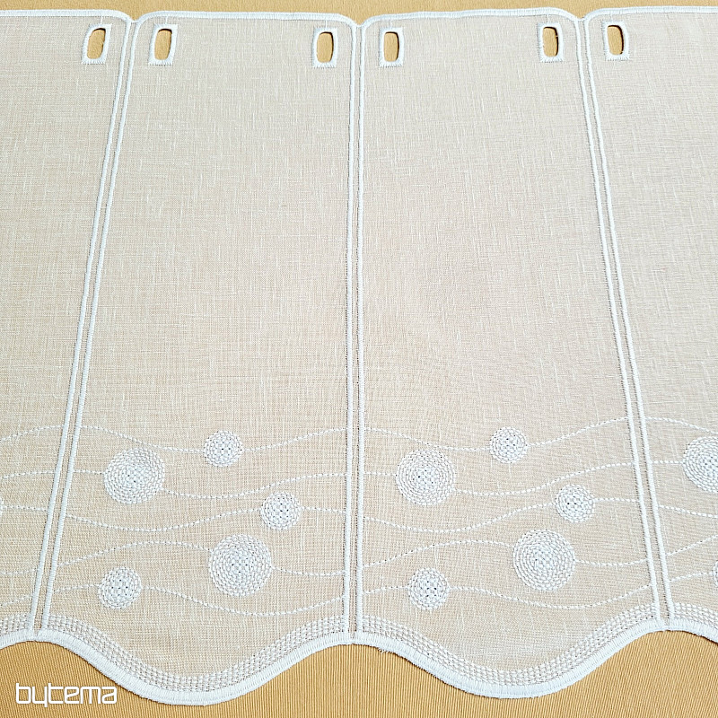 Függöny ólomüveghez GERSTER 11857 kerekek fehér