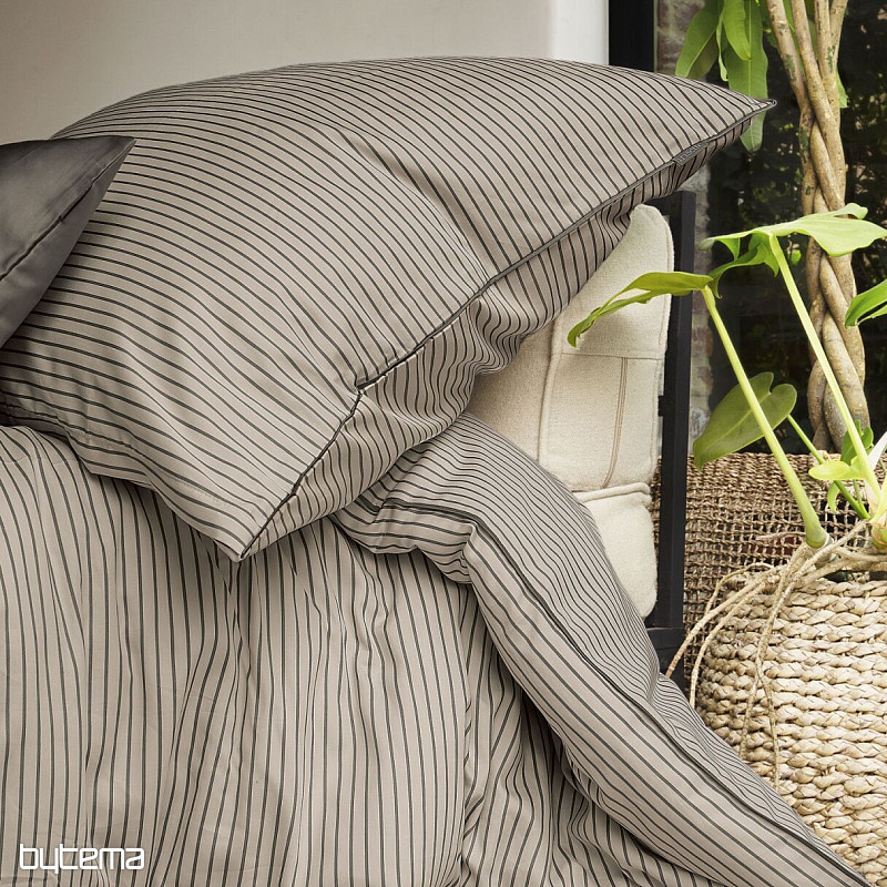 IRISETTE luxus pamutszatén TOKIO 8607-80 bézs szürke