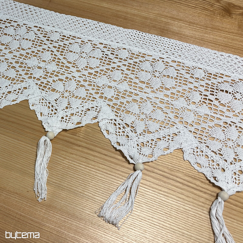 Kész ólomüveg függöny CROCHET LACE BEIGE