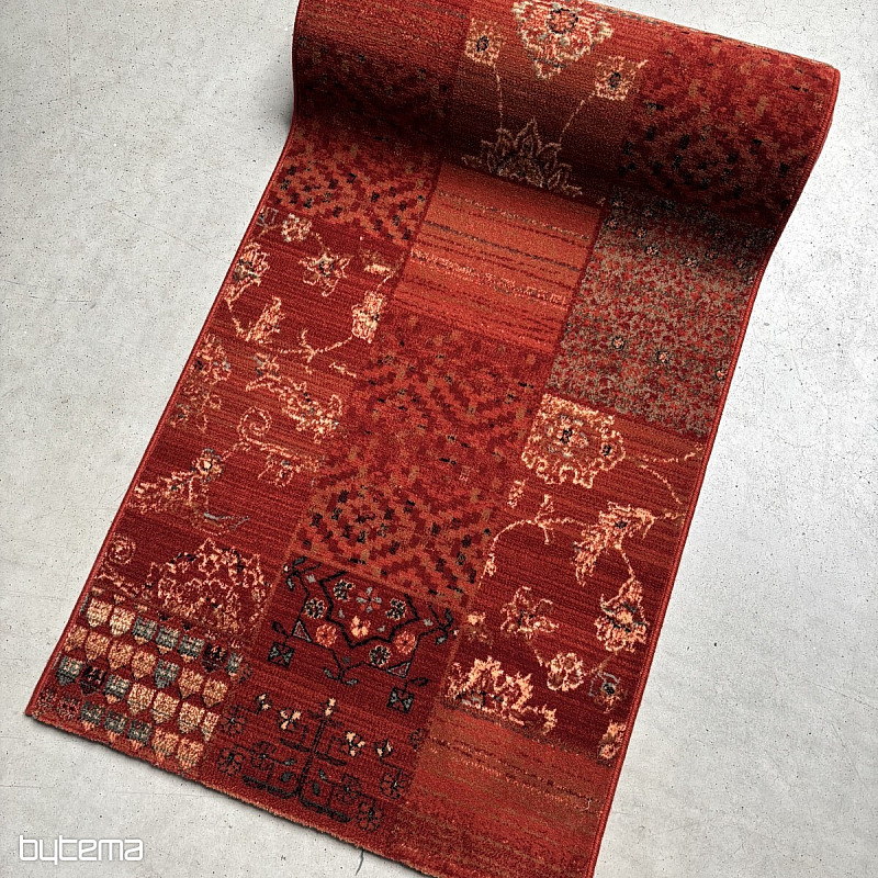 Luxus gyapjú futófelület ROYAL PATCHWORK piros