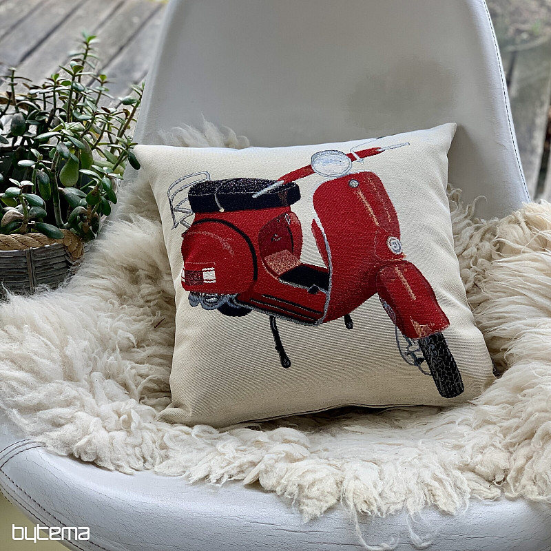 Gobelin párnahuzat RED SCOOTER VESPA