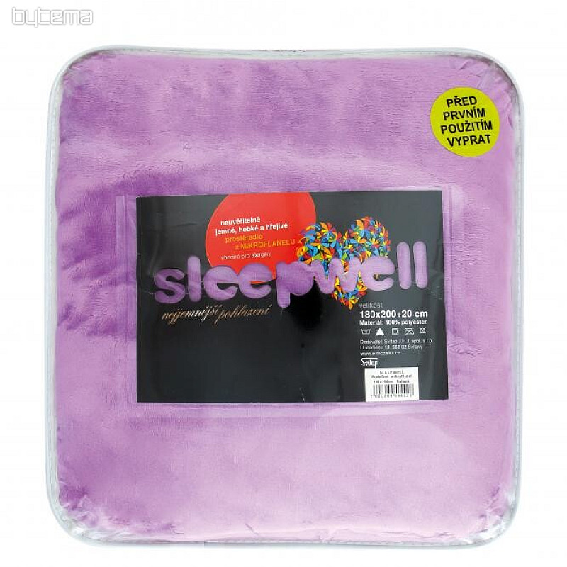 Mikroflanel lepedő SLEEP WELL LILA