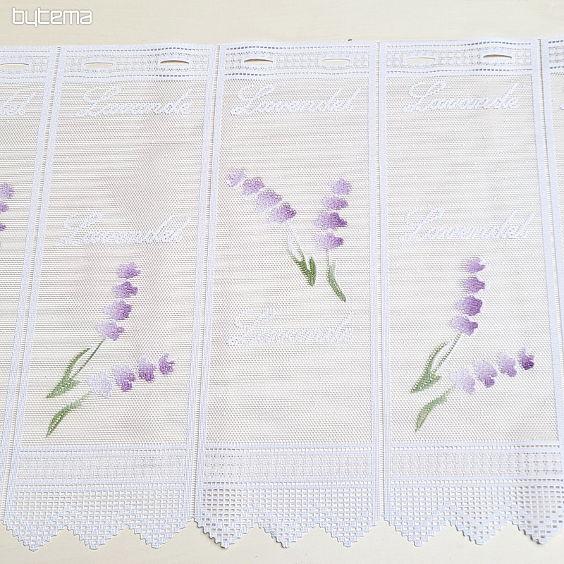 Modern jacquard függöny ólomüveghez LEVANDULE NEW