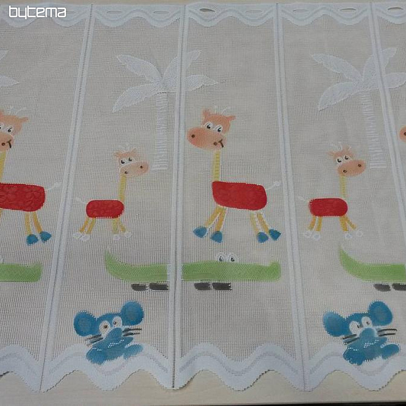 Gyerek függöny festett üveghez ÁLLATOK